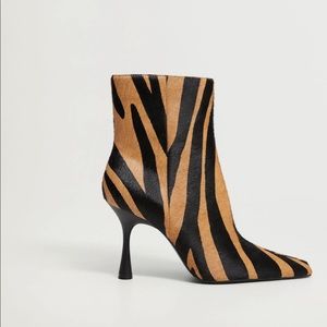 ISO Mango fur leather ankle boots